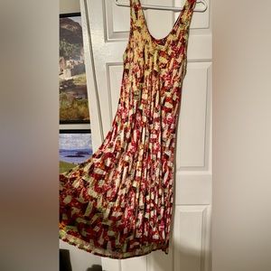 Brazilian multicolor geometric summer maxi dress / sundress / coverup